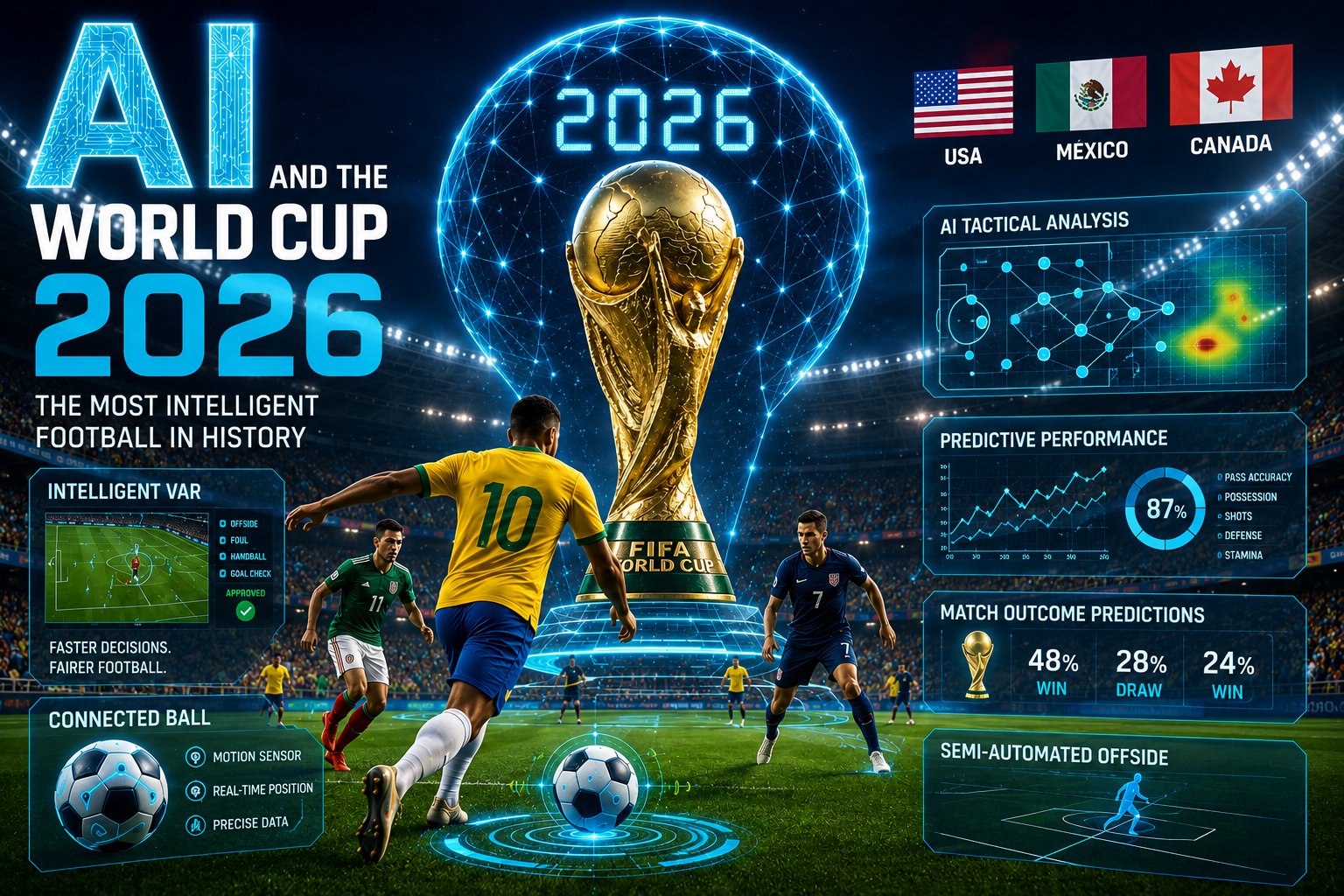 AI and the 2026 FIFA World Cup — TechTurbo Infographic