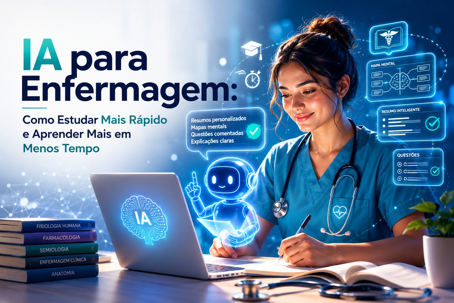 IA para Enfermagem — Como estudar mais rápido com inteligência artificial