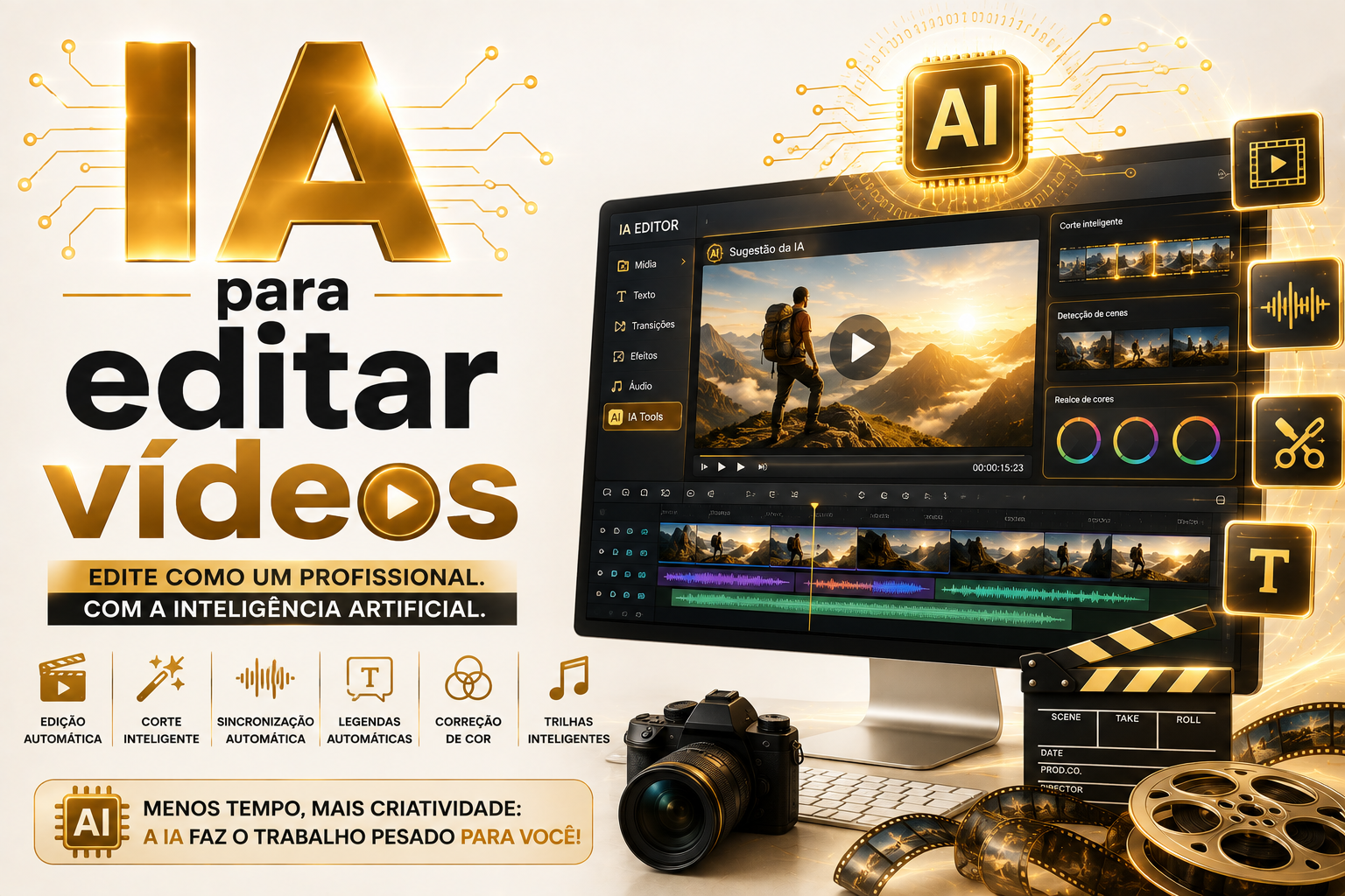 IA para Criar e Editar Vídeos — Guia Completo de Edição de Vídeo com IA
