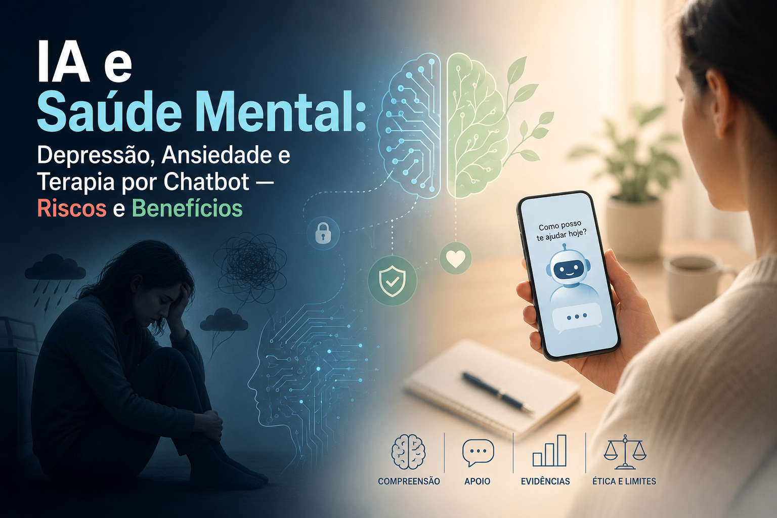 IA e Saúde Mental — Inteligência Artificial, Terapia por Chatbot e Bem-Estar Emocional